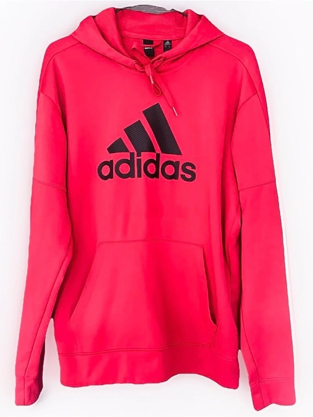 Adidas Men’s Medium Red Hoodie with Large Black Logo